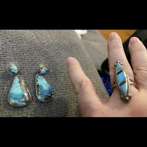 Vintage Navajo (Diné) artisan jewelry, handcrafted by Louise Platero Turquoise